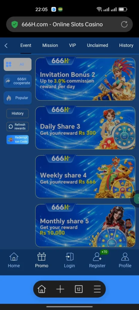 666H Daily Share Bonus